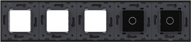 1 Gang + 1 Gang + Frame Glass Panel