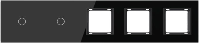 1 Gang + 1 Gang + Frame Glass Panel