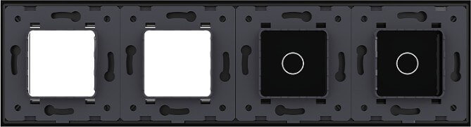 1 Gang + 1 Gang + Frame Glass Panel