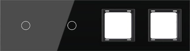 1 Gang + 1 Gang + Frame Glass Panel