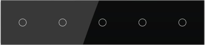 1 Gang + 1 Gang + 1 Gang + 1 Gang + 1 Gang Panel