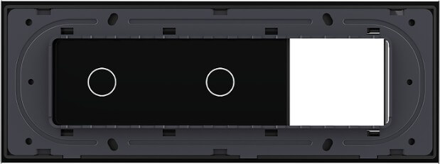 1 Frame + 1 Gang + 1 Gang Glass Panel