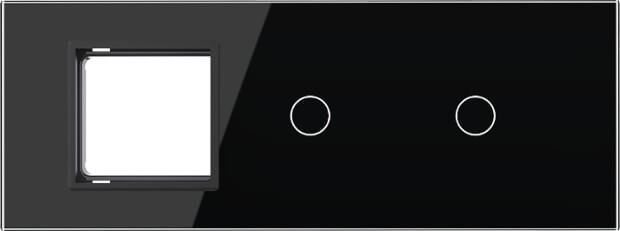 1 Frame + 1 Gang + 1 Gang Glass Panel