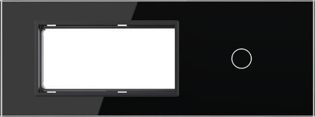 1 Frame + 1 Gang Glass Panel