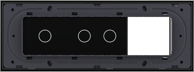 1 Frame + 2 Gang + 1 Gang Glass Panel