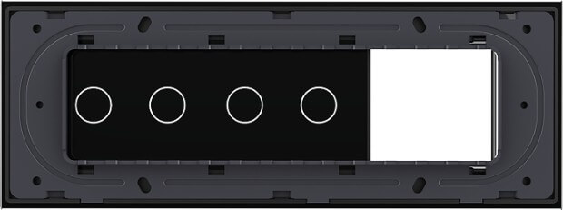 1 Frame + 2 Gang + 2 Gang Glass Panel