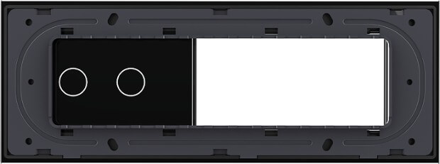 1 Frame + 2 Gang Glass Panel