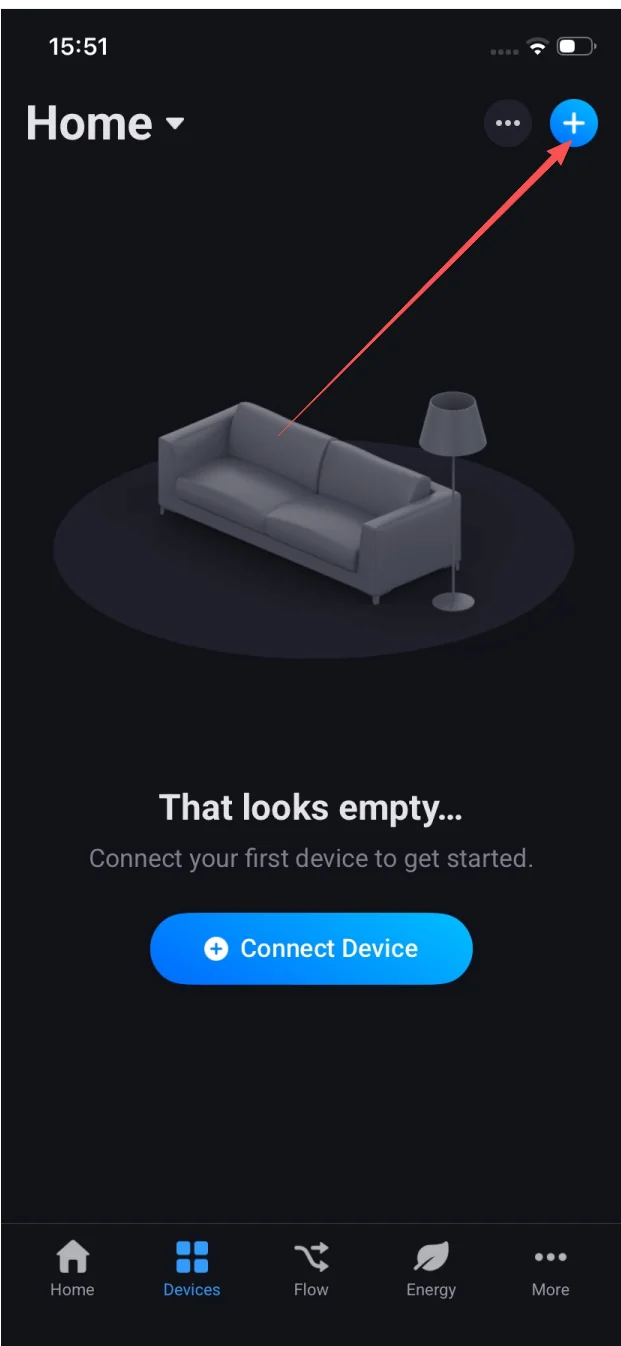 Open Devices and tap +