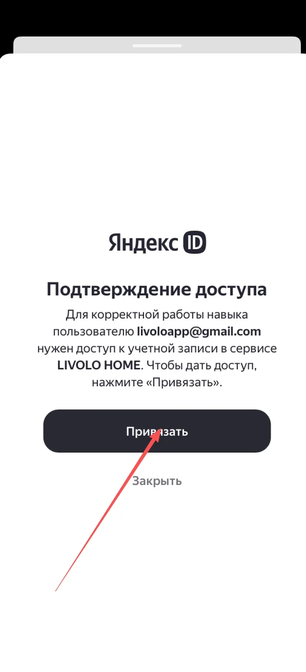 Confirm access in Yandex ID